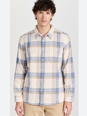 Faherty The Surf Flannel Men’s 100% Organic Cotton Shirt Spring Evening medium